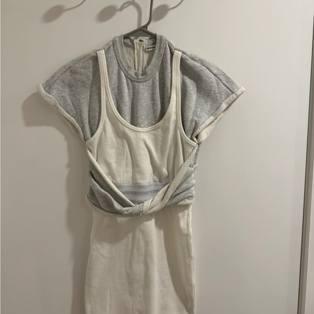 Alexander Wang Gray and white Dress
